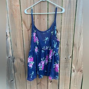 Torrid - Size 3 (3XL) - Navy Blue with Floral Design Cami